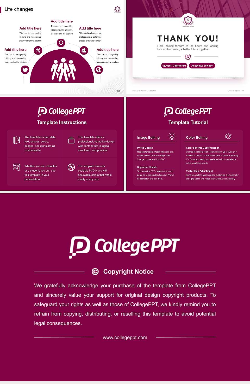 Institute of Advanced Research National Scholarship Defense PPT Template4:3 ratio PPT effect preview image4