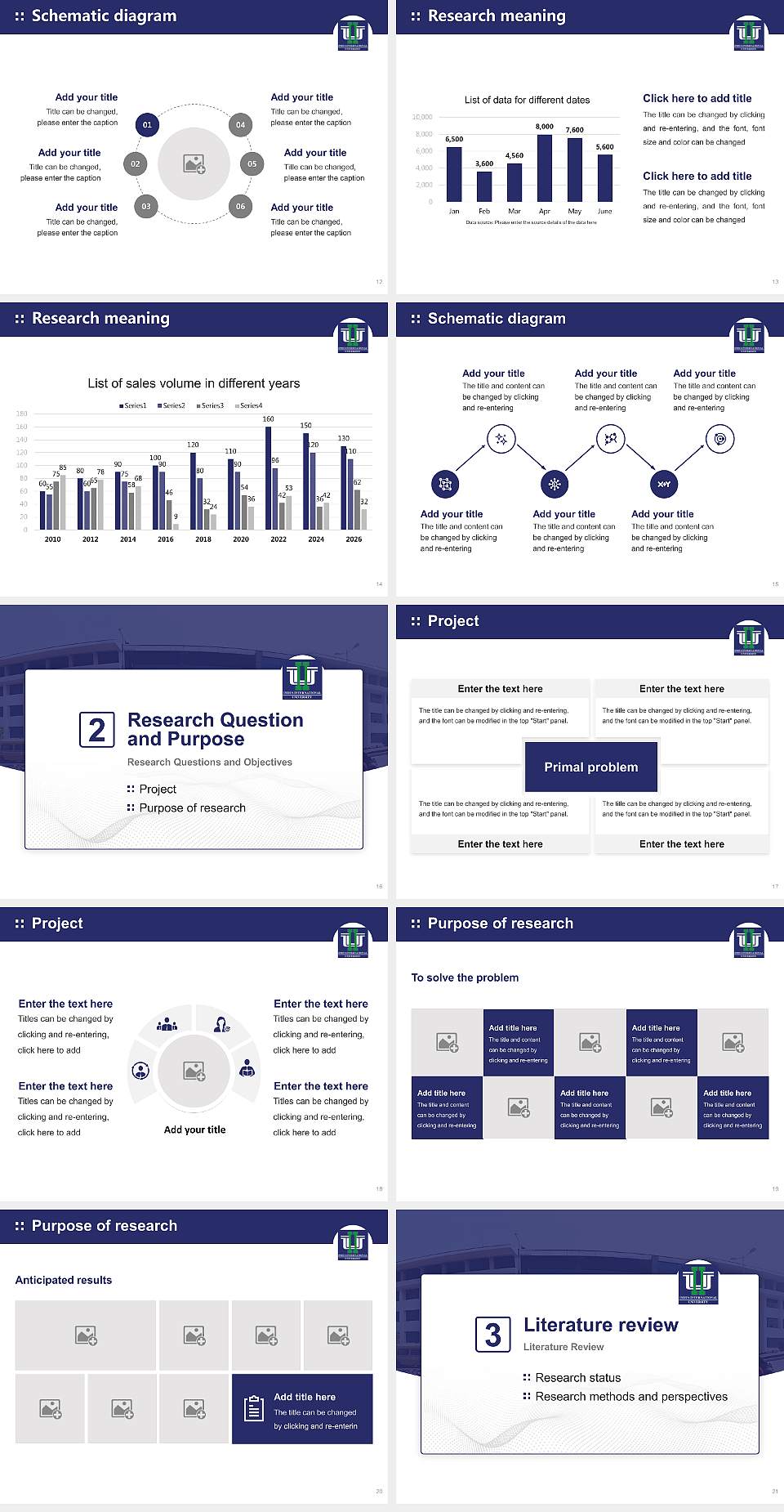 Indus International University Graduation Thesis Defense PPT Template4:3 ratio PPT effect preview image3