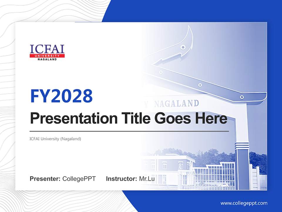 ICFAI University (Nagaland) Academic Presentation/Research Findings Report PPT Template4:3 ratio PPT effect preview image5