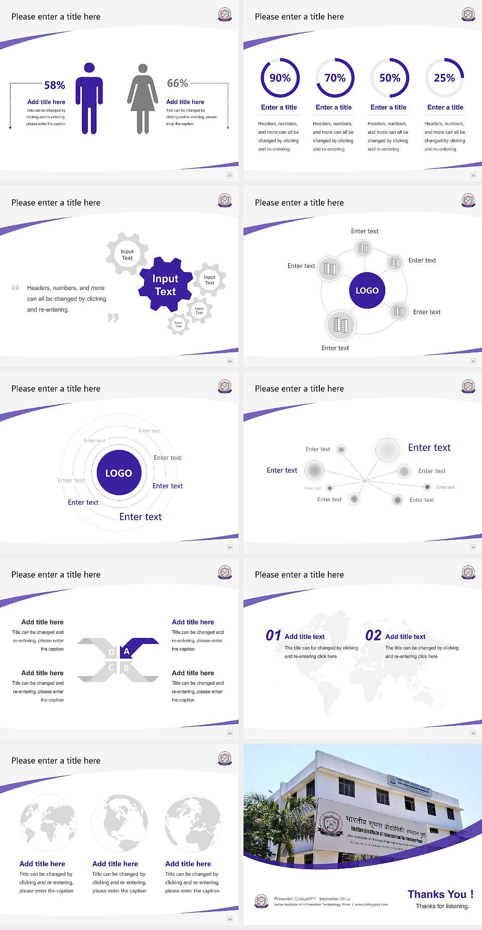 Indian Institute of Information Technology, Pune Course/Courseware Creation PPT Template4:3 ratio PPT effect preview image4