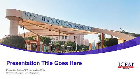 ICFAI University, Jaipur Course/Courseware Creation PPT Template