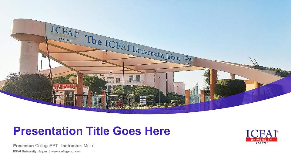 ICFAI University, Jaipur Course/Courseware Creation PPT Template16:9 ratio PPT effect preview image