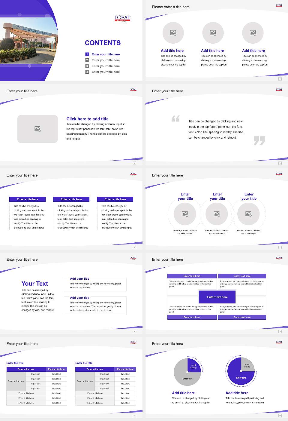 ICFAI University, Jaipur Course/Courseware Creation PPT Template16:9 ratio PPT effect preview image2