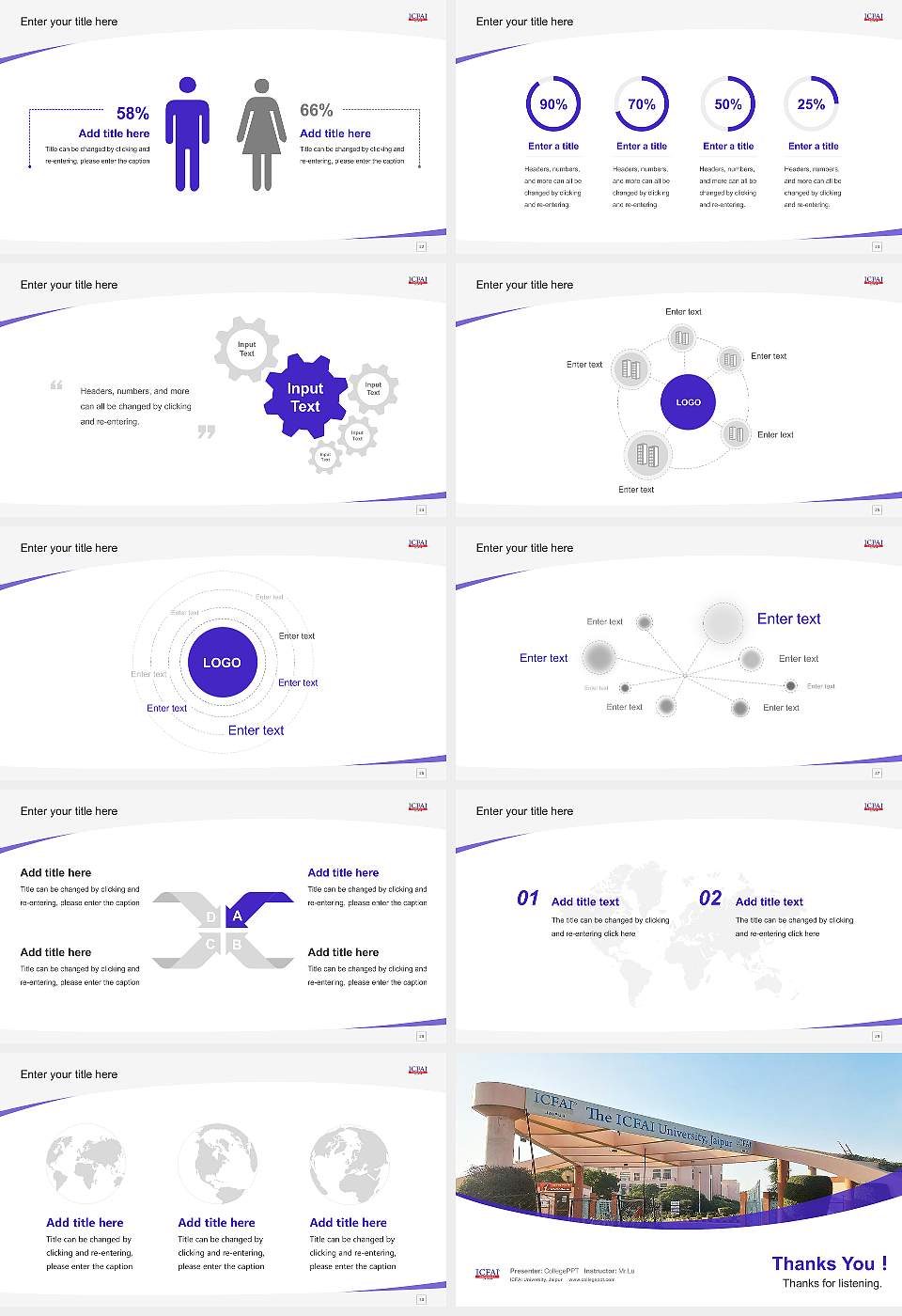 ICFAI University, Jaipur Course/Courseware Creation PPT Template16:9 ratio PPT effect preview image4