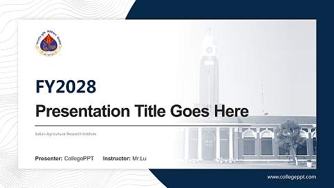 Indian Agricultural Research Institute Academic Presentation/Research Findings Report PPT Template