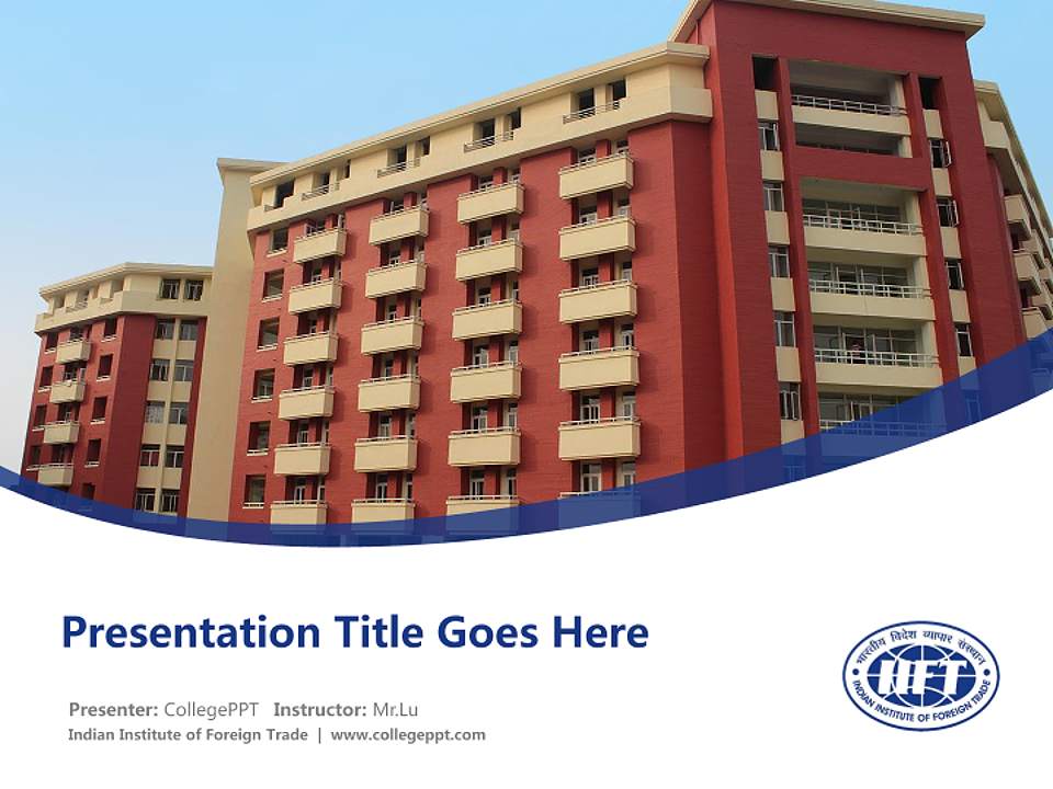 Indian Institute of Foreign Trade Course/Courseware Creation PPT Template4:3 ratio PPT effect preview image5