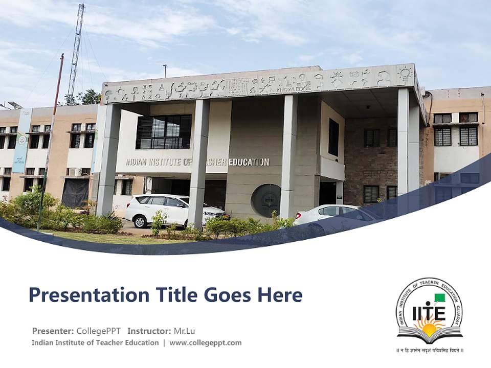 Indian Institute of Teacher Education Course/Courseware Creation PPT Template4:3 ratio PPT effect preview image5