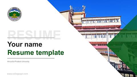 Himachal Pradesh University Resume PPT Template