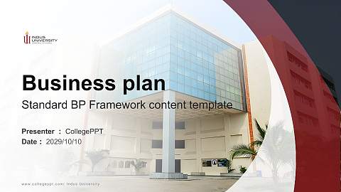 Indus University Competition/Entrepreneurship Contest PPT Template