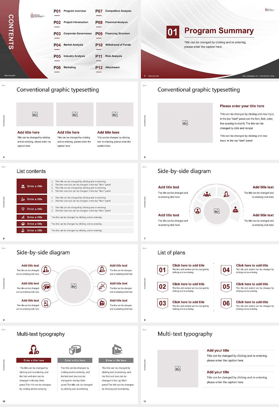 Indus University Competition/Entrepreneurship Contest PPT Template16:9 ratio PPT effect preview image2