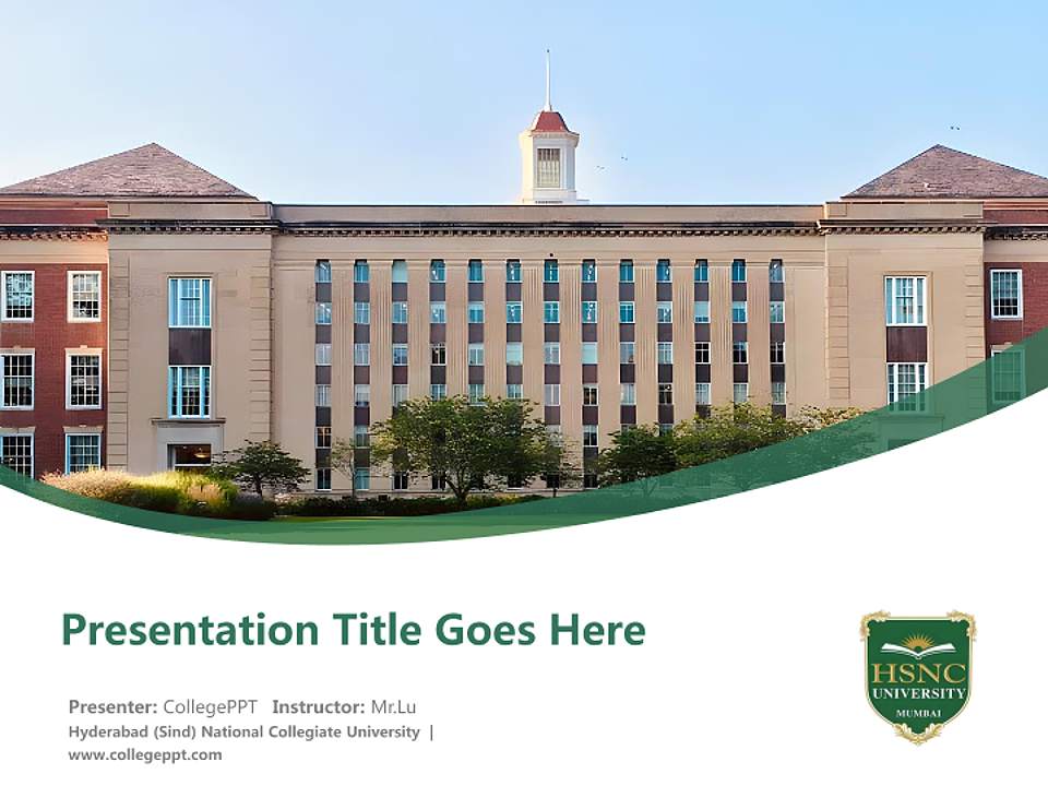 Hyderabad (Sind) National Collegiate University Course/Courseware Creation PPT Template4:3 ratio PPT effect preview image5