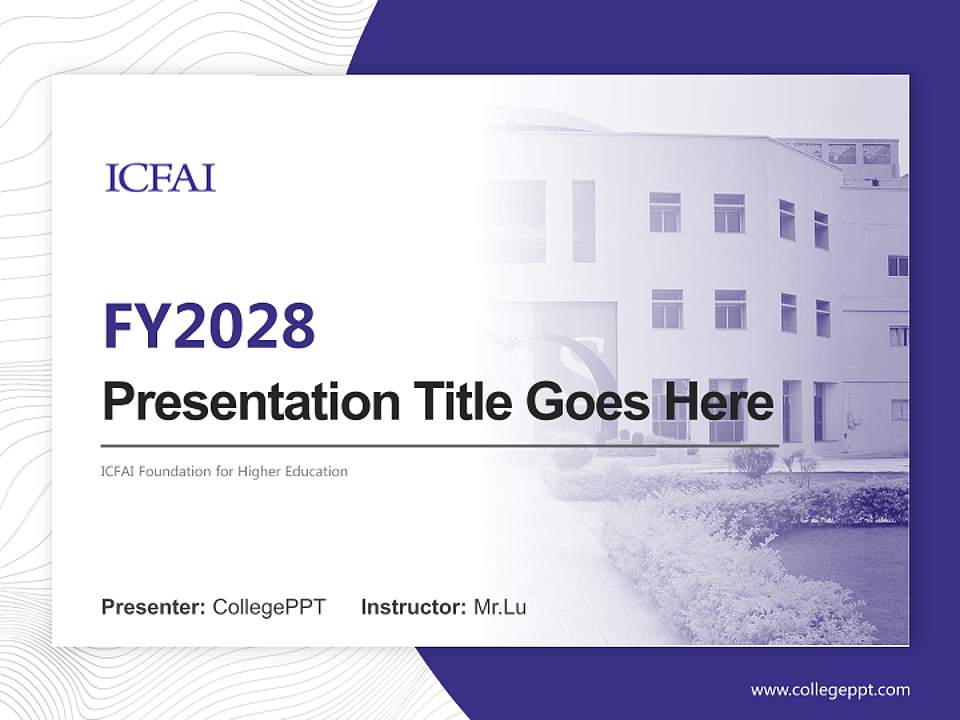 ICFAI Foundation for Higher Education Academic Presentation/Research Findings Report PPT Template4:3 ratio PPT effect preview image5