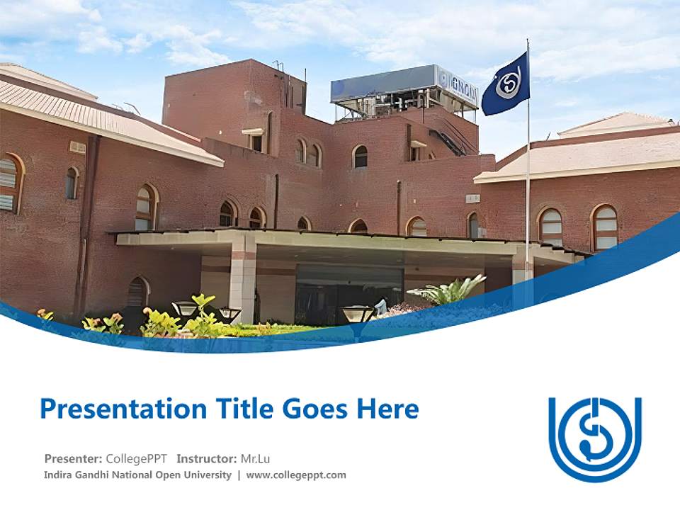 Indira Gandhi National Open University Course/Courseware Creation PPT Template4:3 ratio PPT effect preview image5