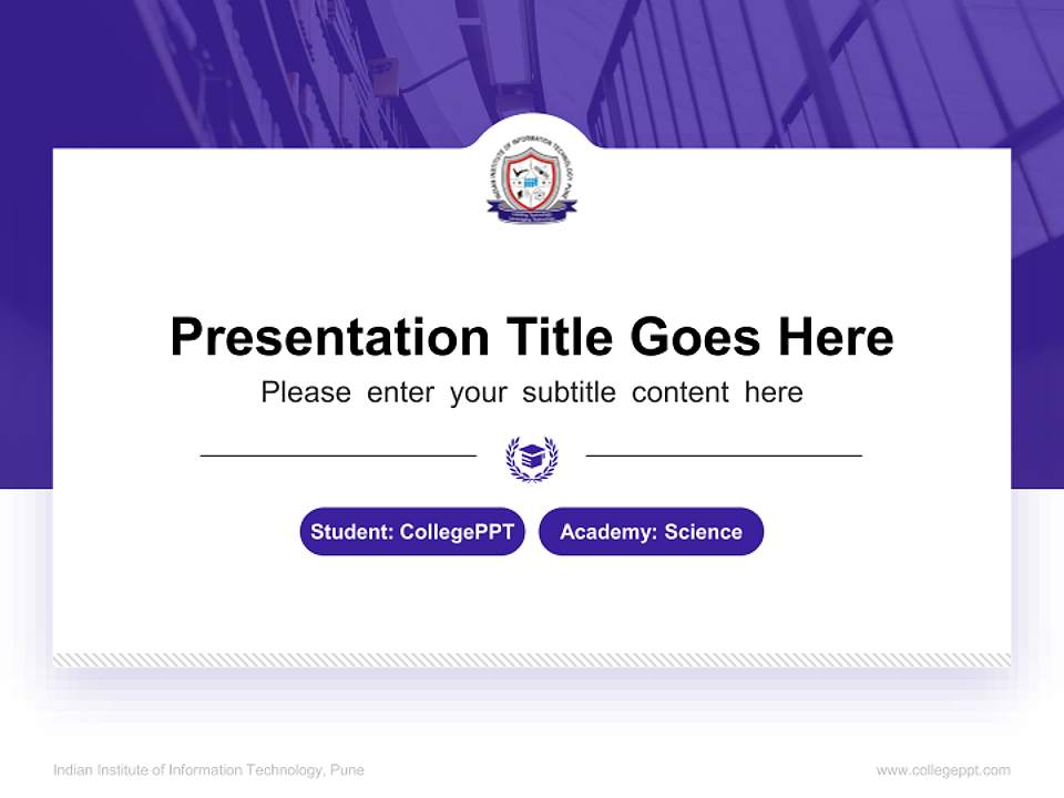 Indian Institute of Information Technology, Pune National Scholarship Defense PPT Template4:3 ratio PPT effect preview image4