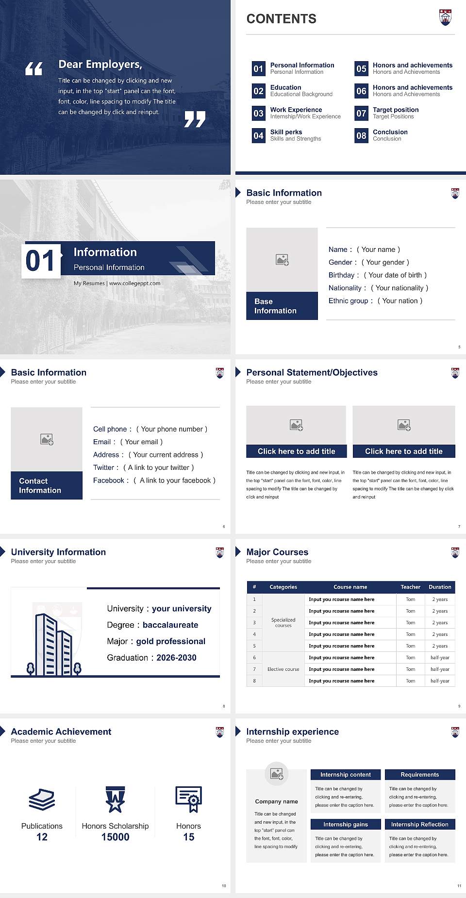 IILM University, Greater Noida Resume PPT Template4:3 ratio PPT effect preview image2