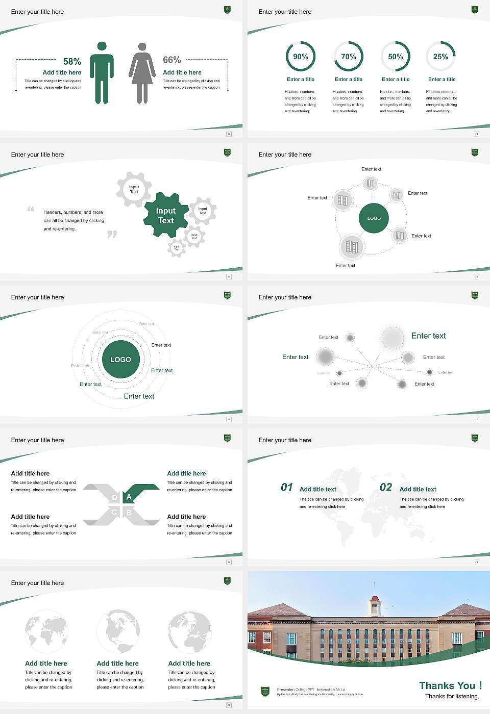 Hyderabad (Sind) National Collegiate University Course/Courseware Creation PPT Template16:9 ratio PPT effect preview image4
