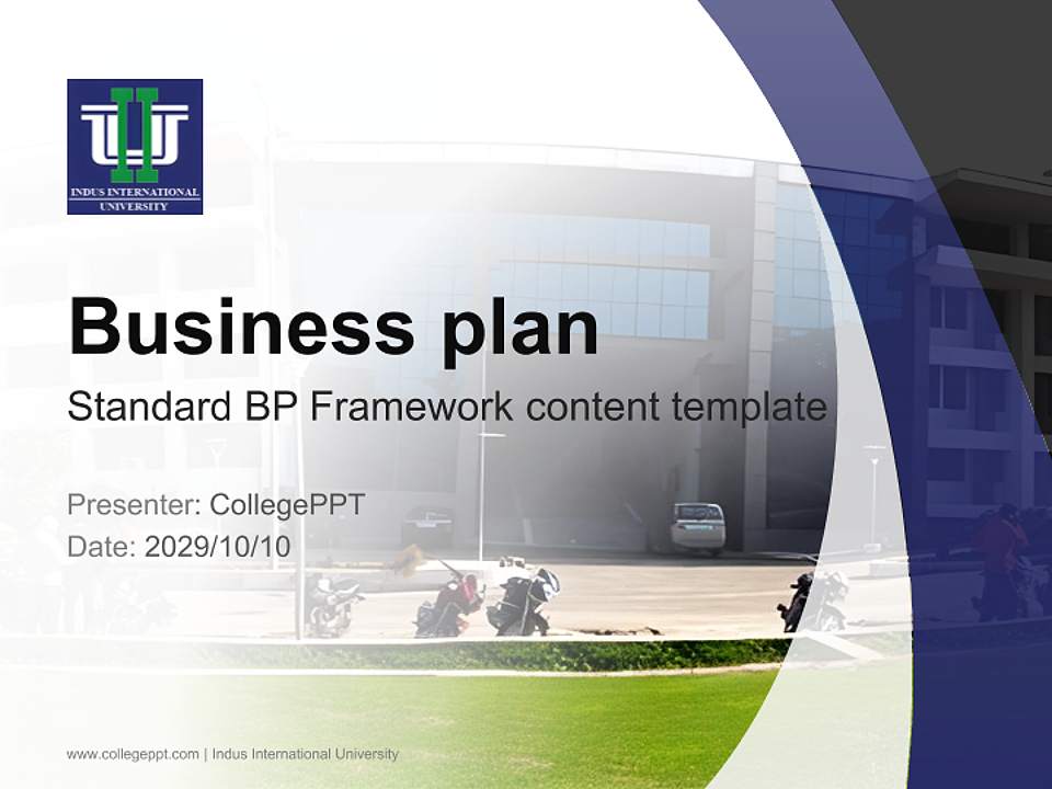 Indus International University Competition/Entrepreneurship Contest PPT Template4:3 ratio PPT effect preview image9