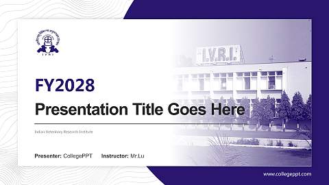 Indian Veterinary Research Institute Academic Presentation/Research Findings Report PPT Template