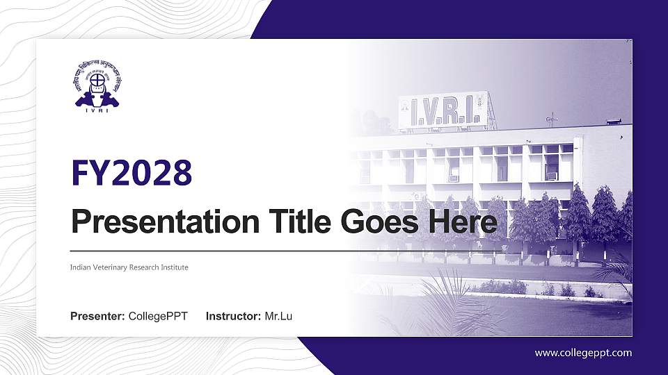 Indian Veterinary Research Institute Academic Presentation/Research Findings Report PPT Template16:9 ratio PPT effect preview image