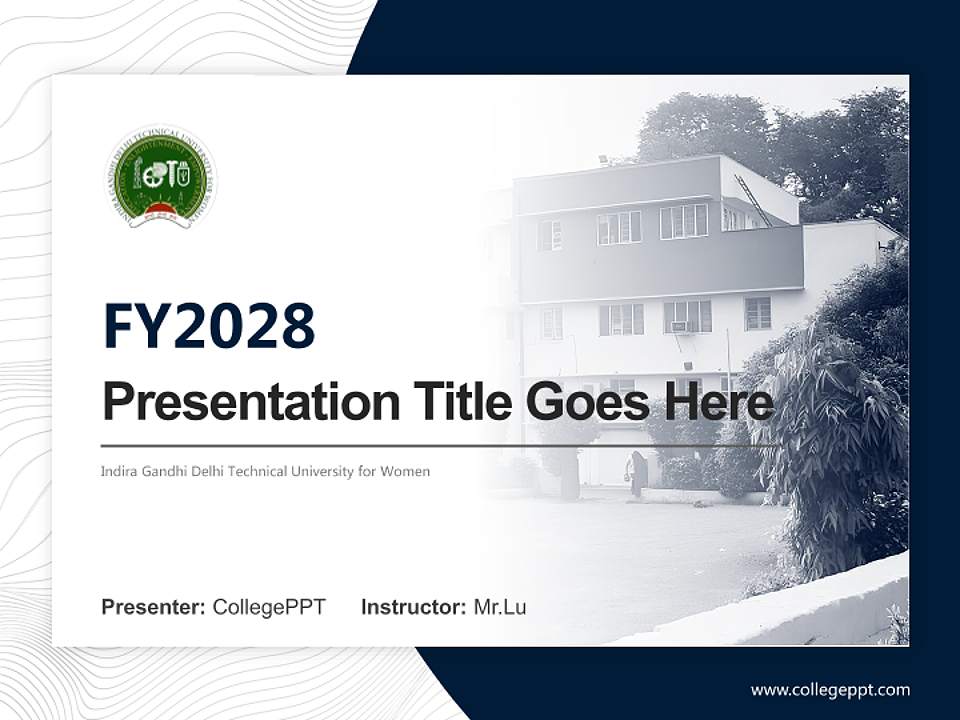 Indira Gandhi Delhi Technical University for Women Academic Presentation/Research Findings Report PPT Template4:3 ratio PPT effect preview image5