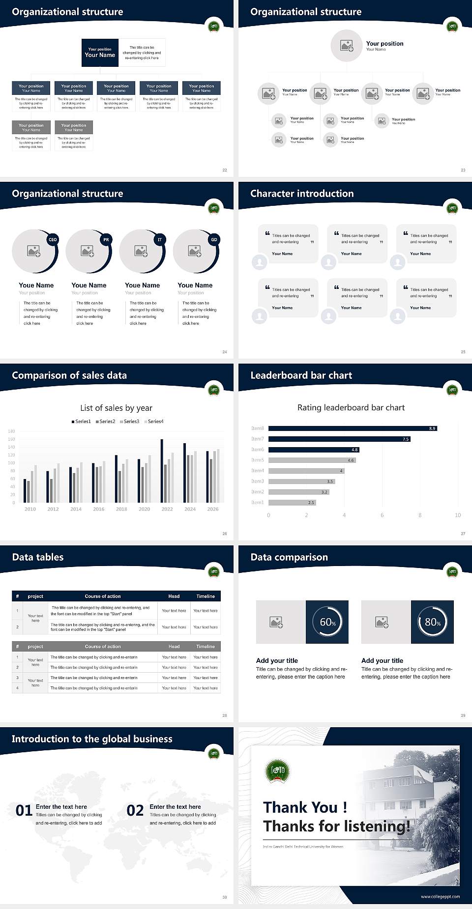 Indira Gandhi Delhi Technical University for Women Academic Presentation/Research Findings Report PPT Template4:3 ratio PPT effect preview image4