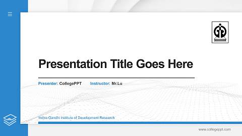 Indira Gandhi Institute of Development Research Thesis Proposal/Graduation Defense PPT Template