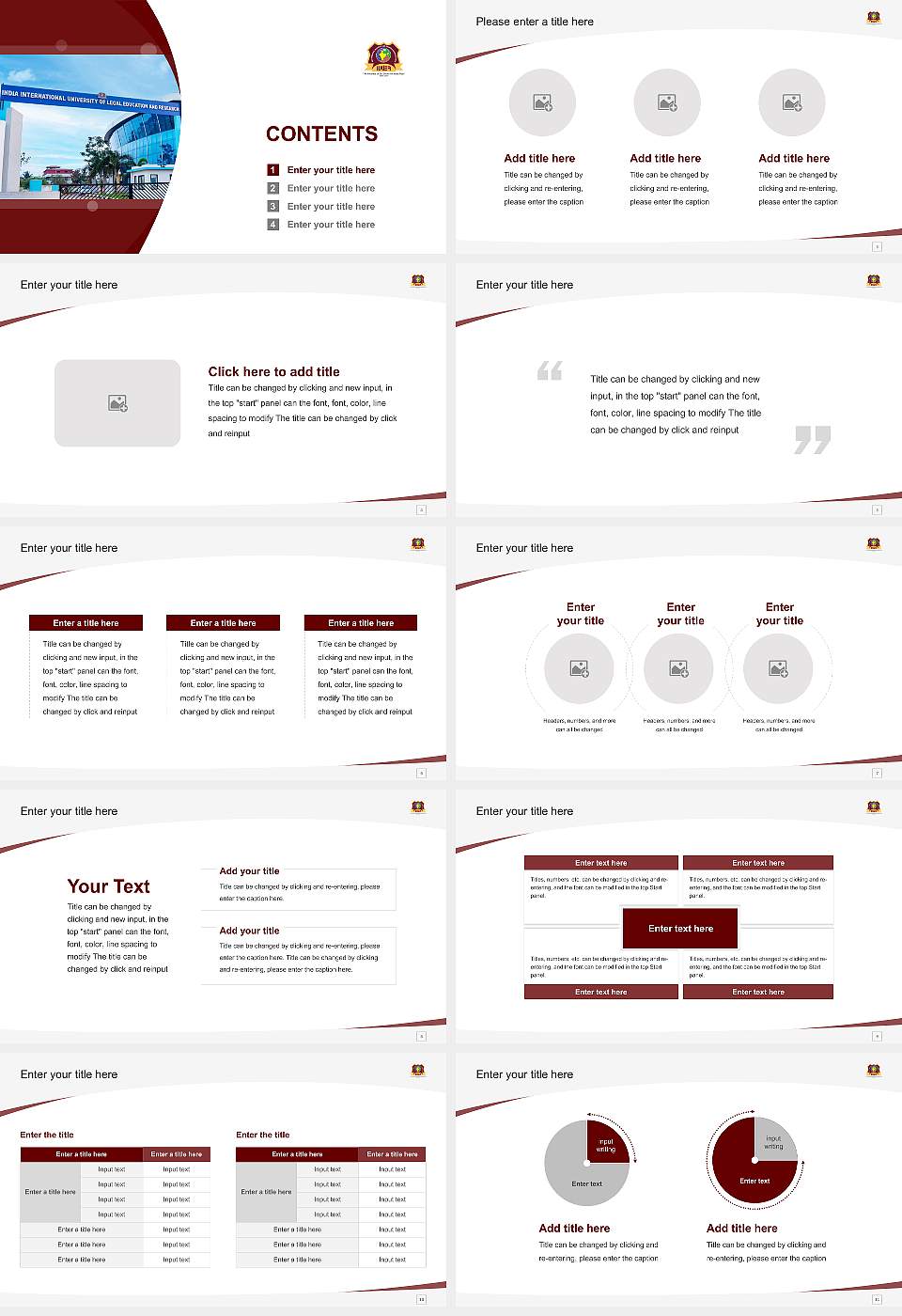 India International University of Legal Education and Research Course/Courseware Creation PPT Template16:9 ratio PPT effect preview image2
