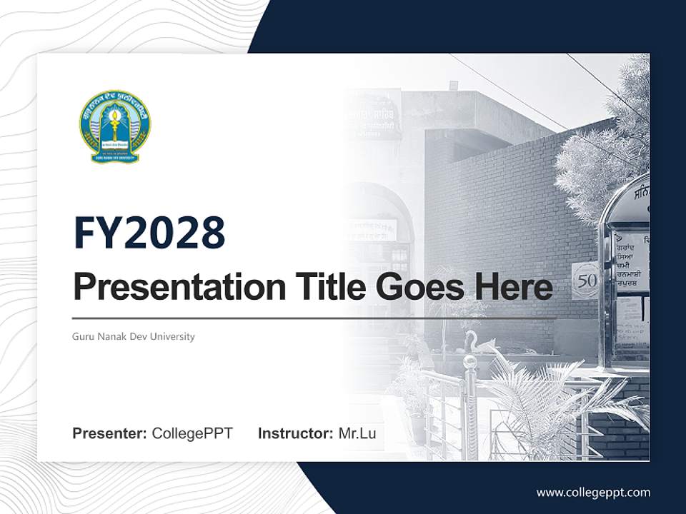 Guru Nanak Dev University Academic Presentation/Research Findings Report PPT Template4:3 ratio PPT effect preview image5