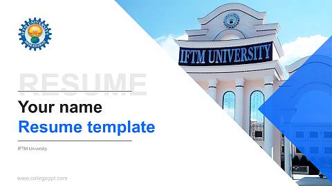 IFTM University Resume PPT Template