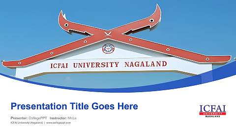 ICFAI University (Nagaland) Course/Courseware Creation PPT Template