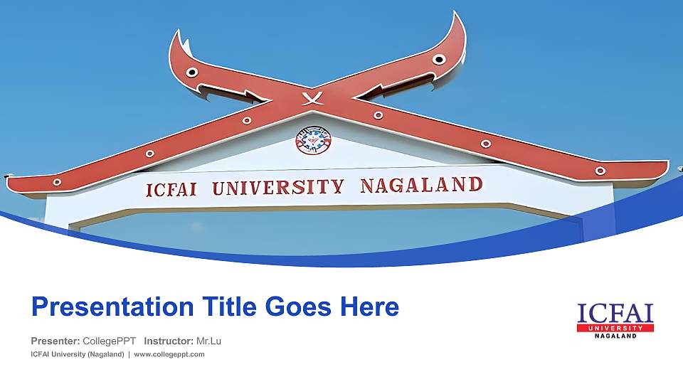ICFAI University (Nagaland) Course/Courseware Creation PPT Template16:9 ratio PPT effect preview image