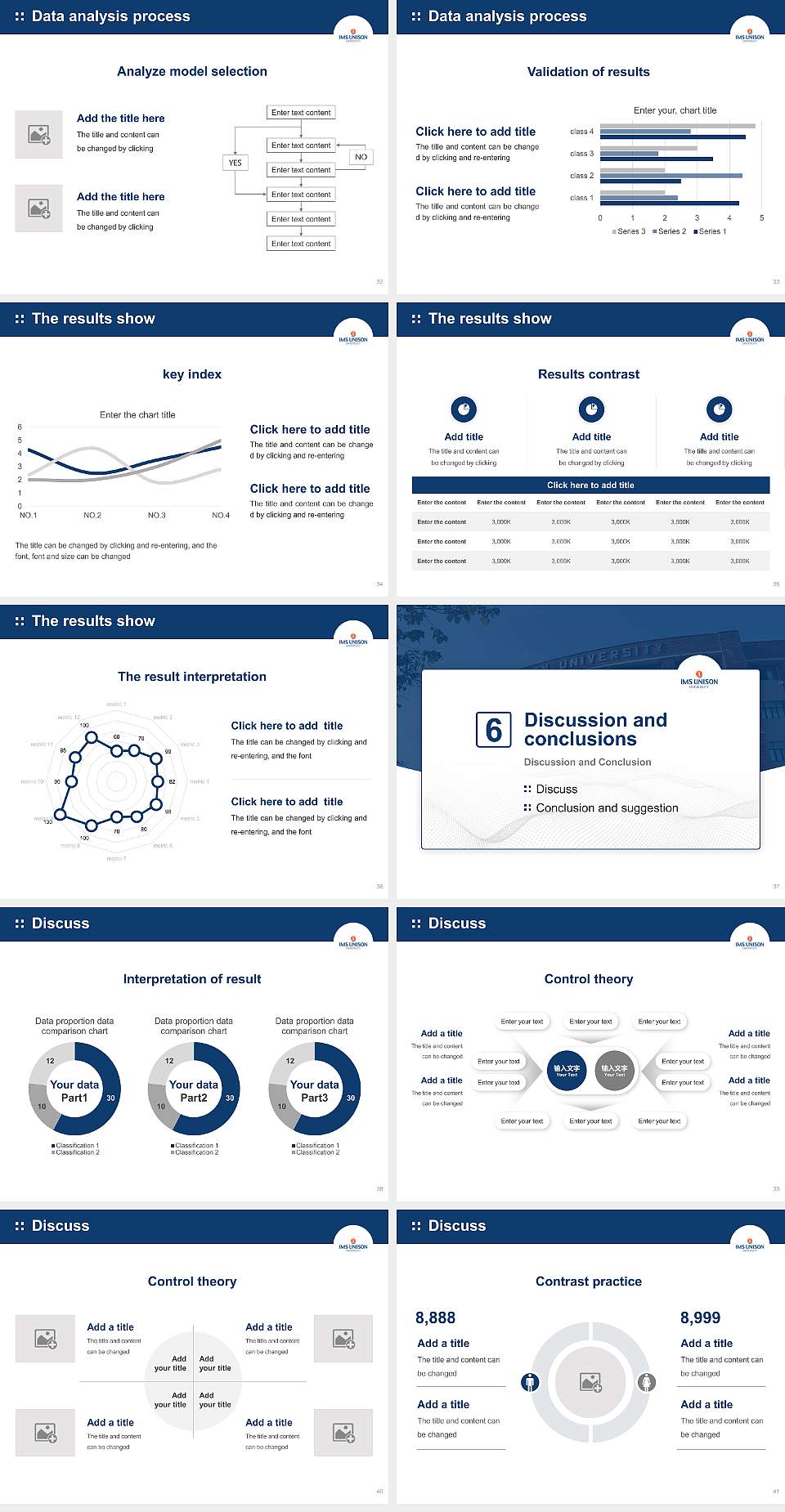 IMS Unison University Graduation Thesis Defense PPT Template4:3 ratio PPT effect preview image5