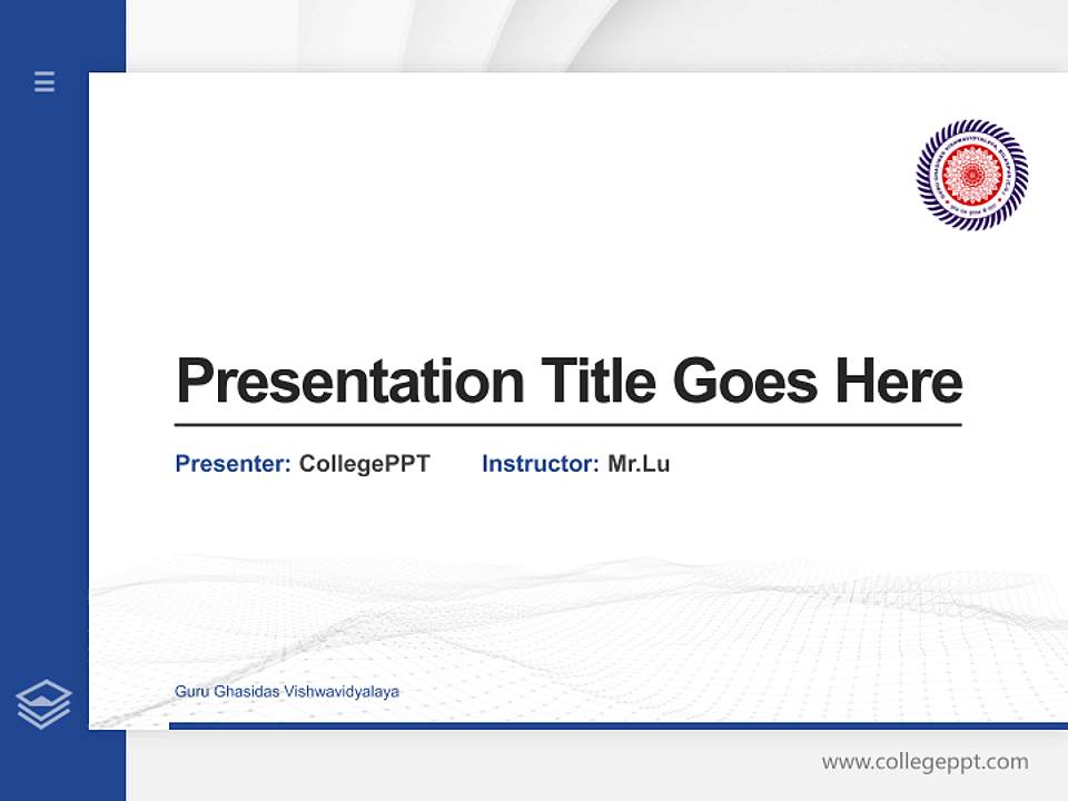 Guru Ghasidas Vishwavidyalaya Thesis Proposal/Graduation Defense PPT Template4:3 ratio PPT effect preview image5