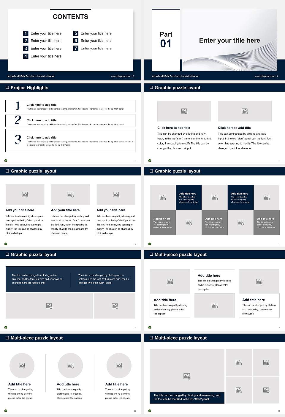 Indira Gandhi Delhi Technical University for Women General Purpose PPT Template16:9 ratio PPT effect preview image2