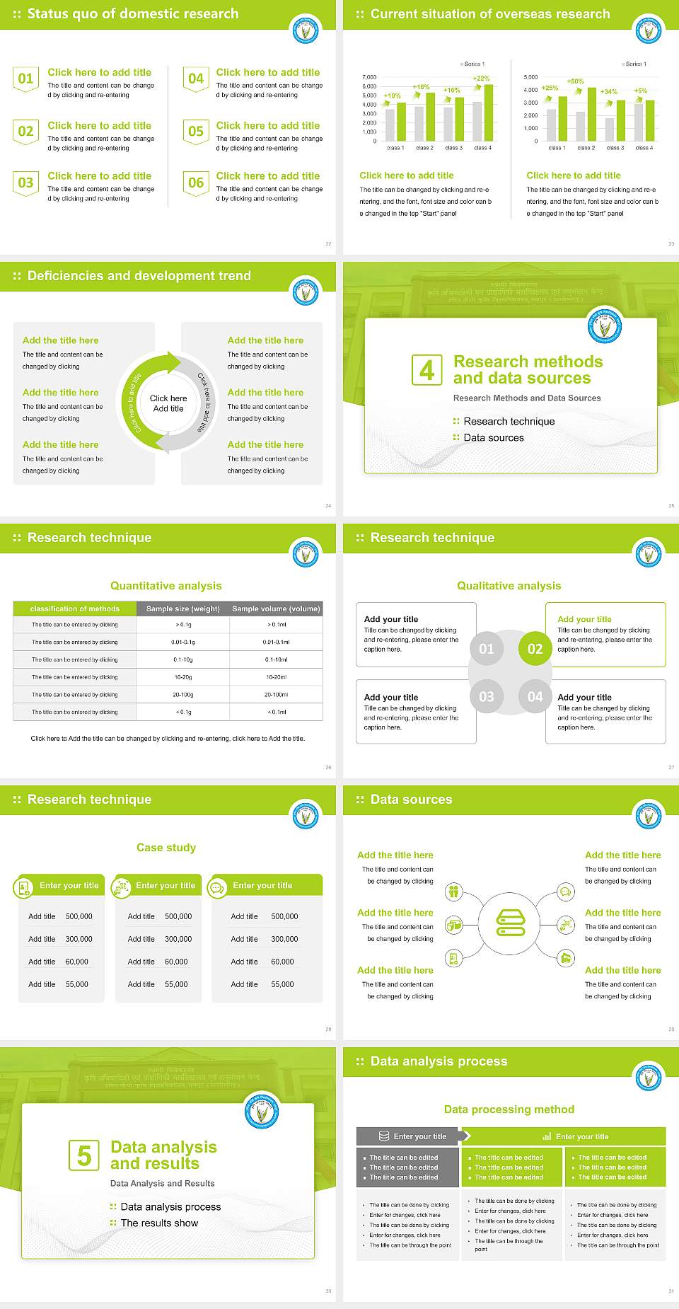 Indira Gandhi Krishi Vishwavidyalaya Graduation Thesis Defense PPT Template4:3 ratio PPT effect preview image4