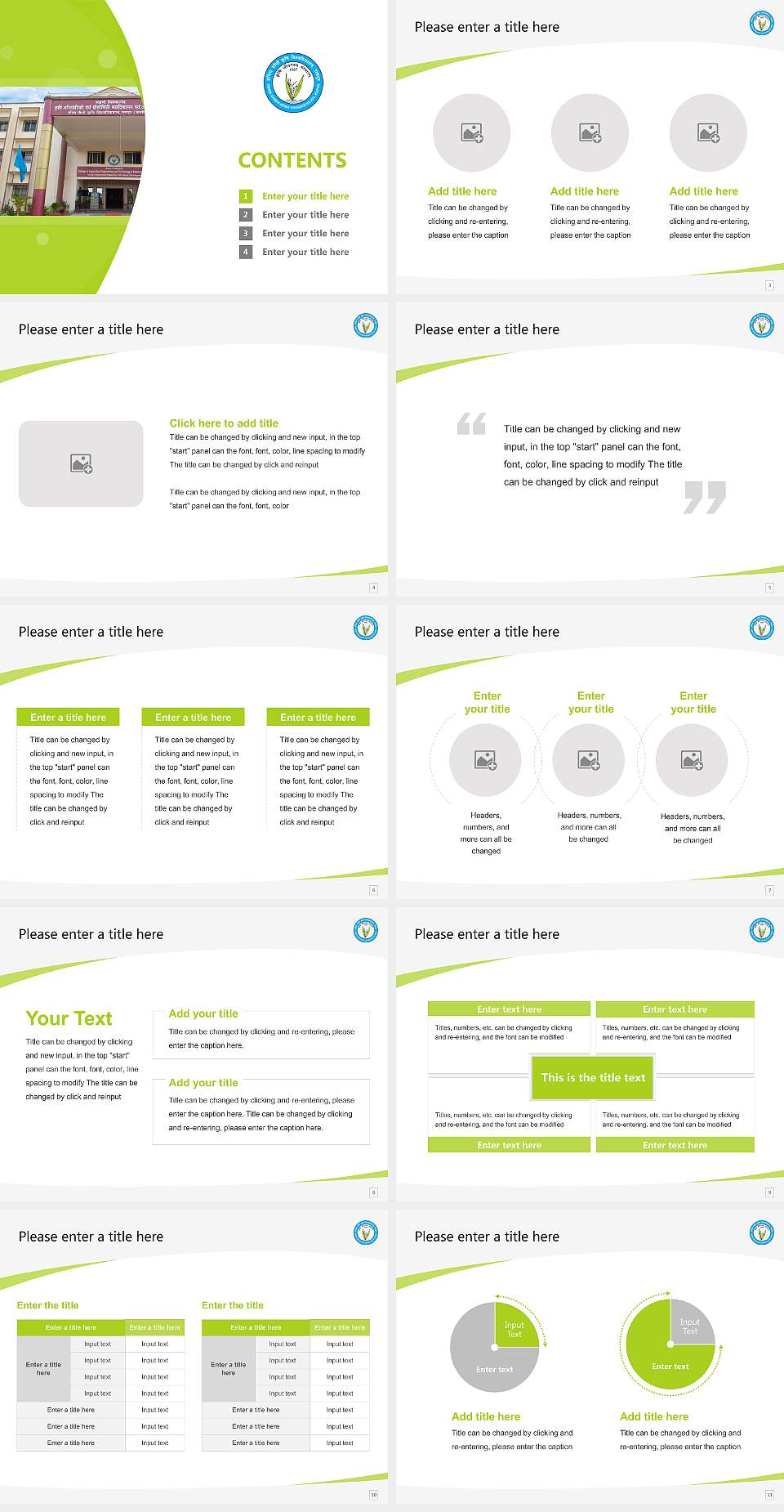 Indira Gandhi Krishi Vishwavidyalaya Course/Courseware Creation PPT Template4:3 ratio PPT effect preview image2