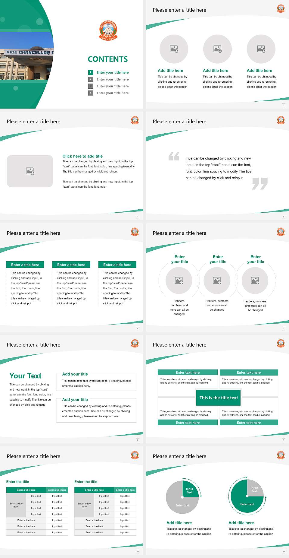 Indira Gandhi University Course/Courseware Creation PPT Template4:3 ratio PPT effect preview image2
