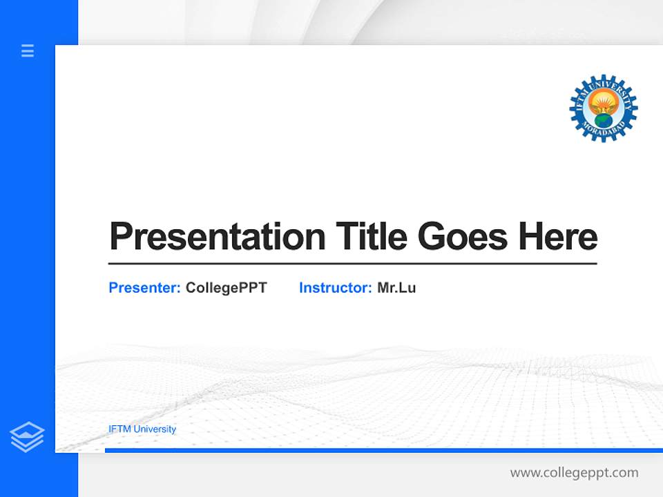 IFTM University Thesis Proposal/Graduation Defense PPT Template4:3 ratio PPT effect preview image5