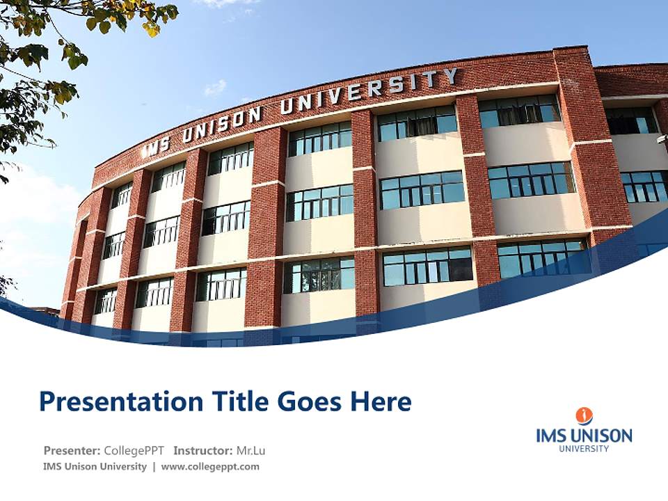 IMS Unison University Course/Courseware Creation PPT Template4:3 ratio PPT effect preview image5