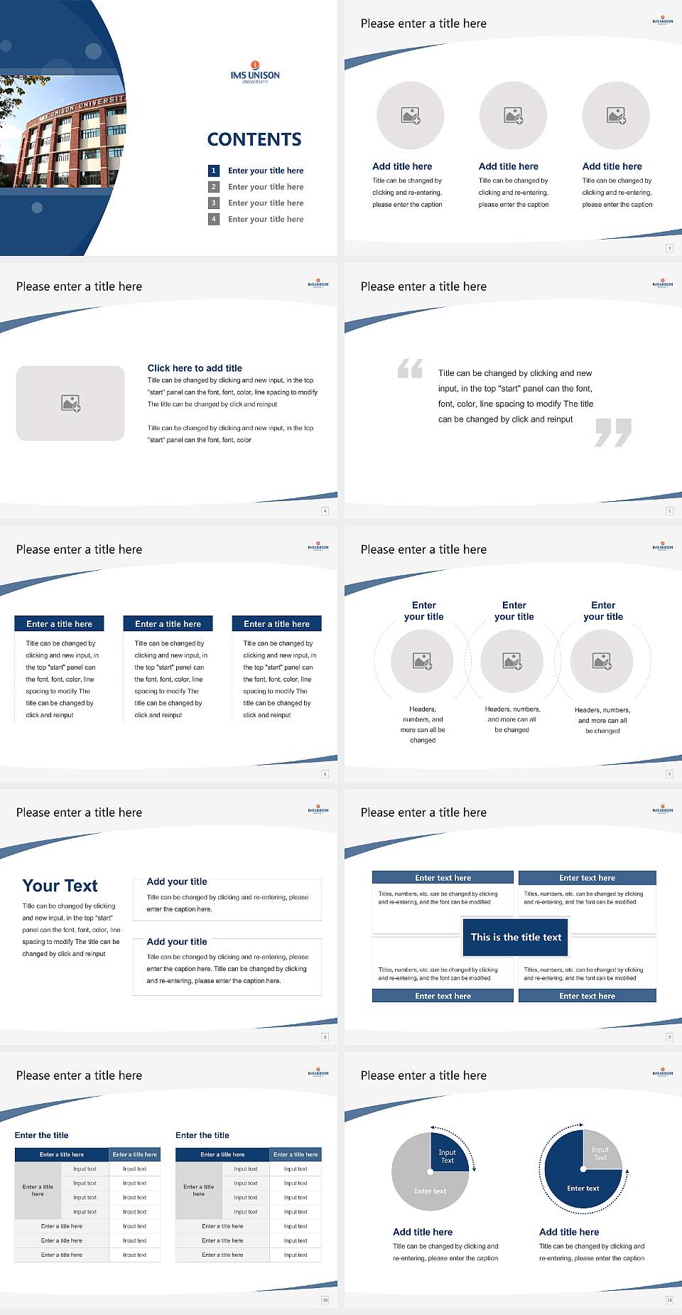 IMS Unison University Course/Courseware Creation PPT Template4:3 ratio PPT effect preview image2