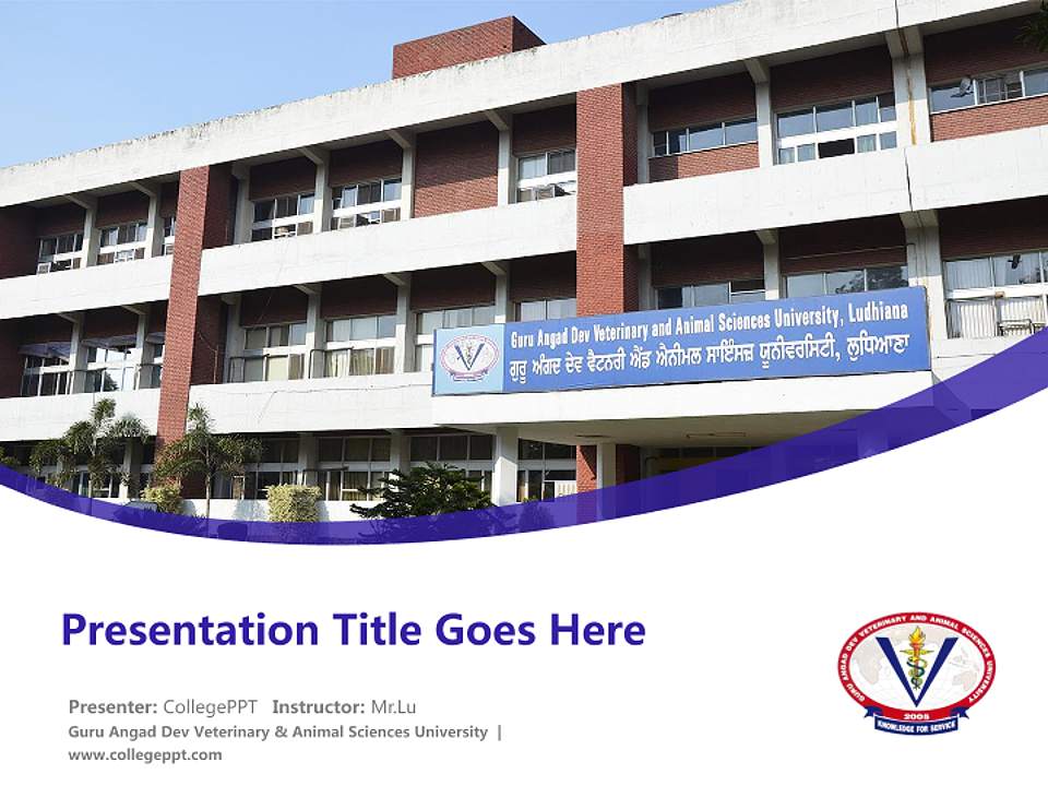 Guru Angad Dev Veterinary & Animal Sciences University Course/Courseware Creation PPT Template4:3 ratio PPT effect preview image5