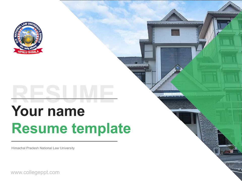 Himachal Pradesh National Law University Resume PPT Template4:3 ratio PPT effect preview image5