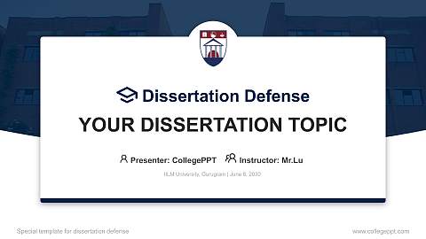 IILM University, Gurugram Graduation Thesis Defense PPT Template