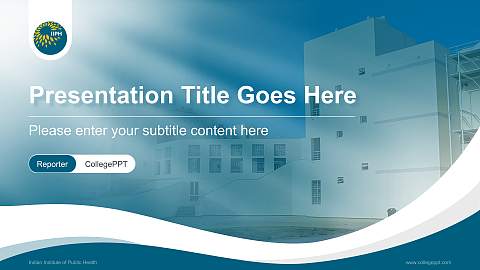 Indian Institute of Public Health Lecture Sharing and Networking Event PPT Template