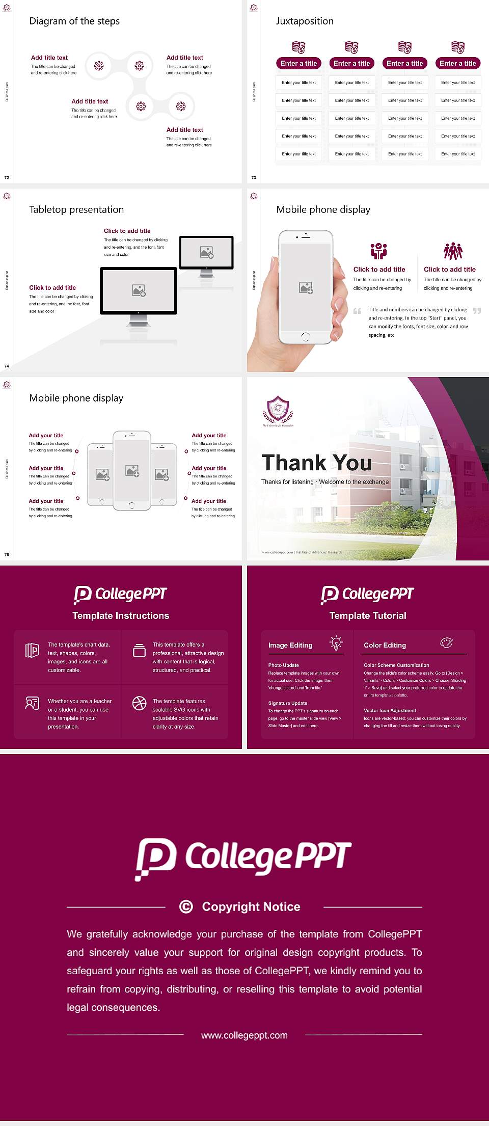 Institute of Advanced Research Competition/Entrepreneurship Contest PPT Template4:3 ratio PPT effect preview image9