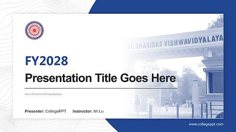 Guru Ghasidas Vishwavidyalaya Academic Presentation/Research Findings Report PPT Template