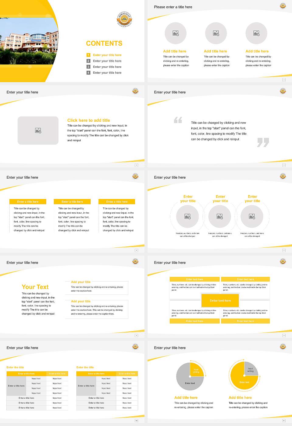 Himalayan University Course/Courseware Creation PPT Template16:9 ratio PPT effect preview image2