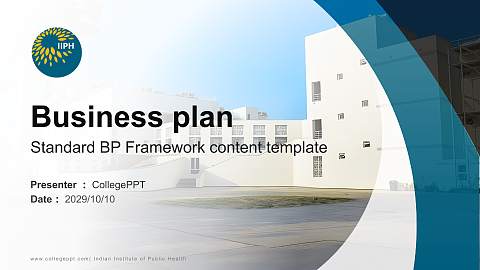 Indian Institute of Public Health Competition/Entrepreneurship Contest PPT Template