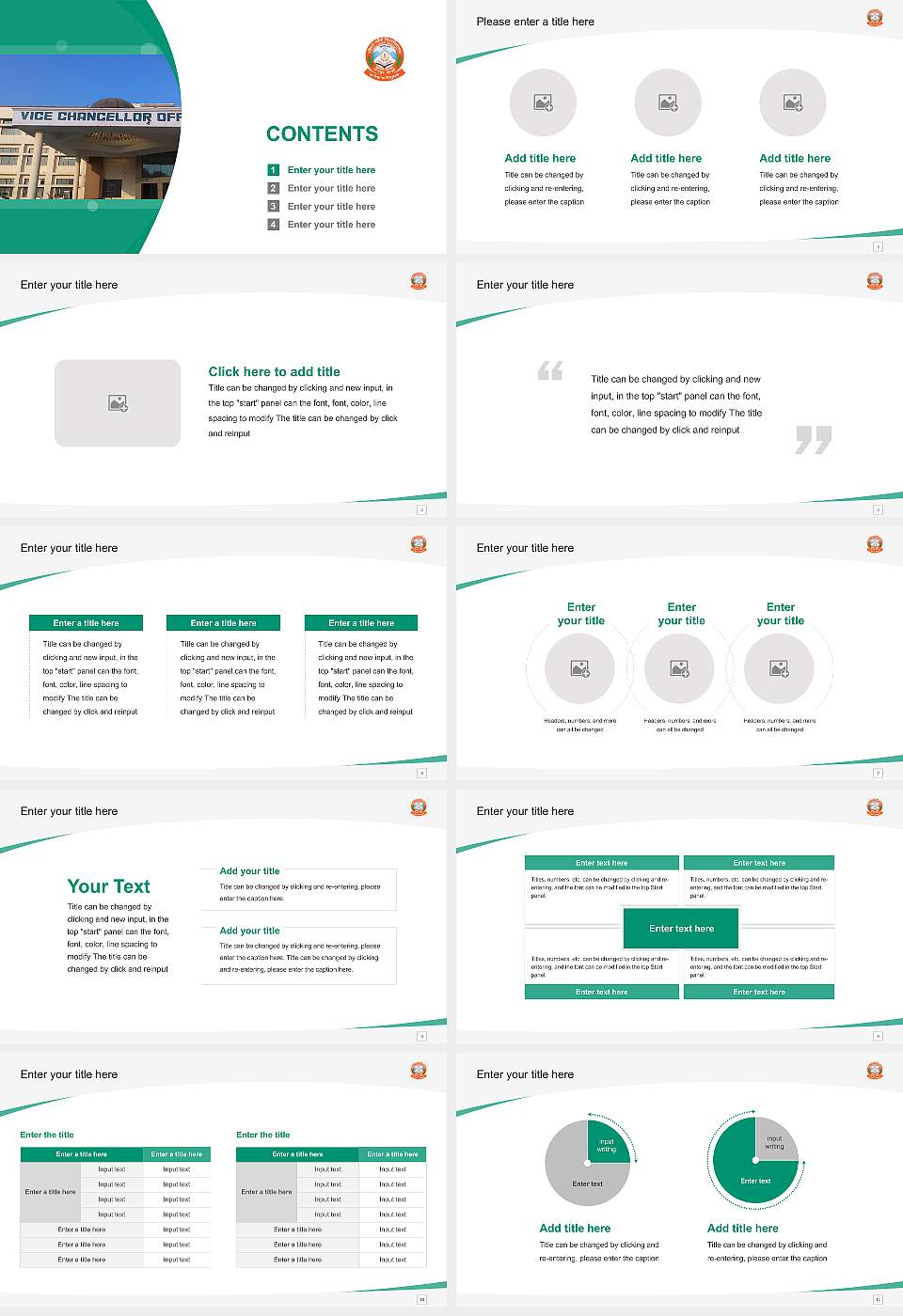Indira Gandhi University Course/Courseware Creation PPT Template16:9 ratio PPT effect preview image2