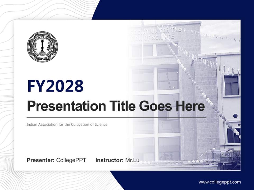 Indian Association for the Cultivation of Science Academic Presentation/Research Findings Report PPT Template4:3 ratio PPT effect preview image5